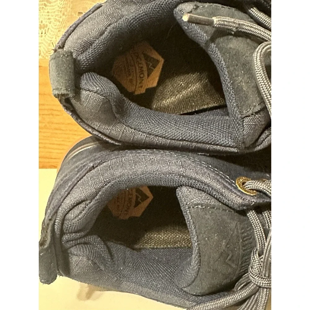 Ridgemont Monty Hiking Shoes Mens 6 Womens 7.5 Dark Blue Suede & Canvas Sneakers